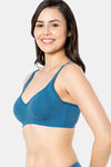 Amante Double Layered Non Wired Full Coverage Super Support Bra - Blue Saffire — thumbnail 2